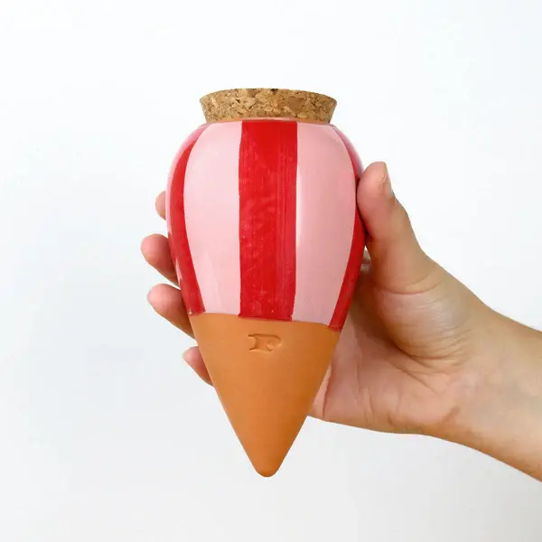 Olla - Pépin - Olla - Rayé Rose et Rouge - face recto